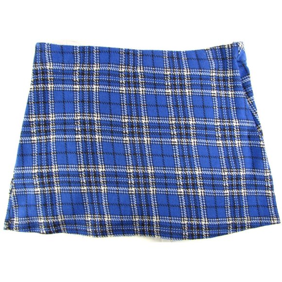 SALE! Plaid Goth Blue Short Mini Skirt - Picture 3 of 4